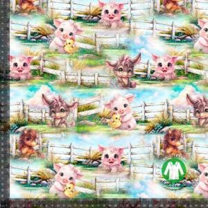 Økotex bomulds jersey, Søde bondegårdsdyr